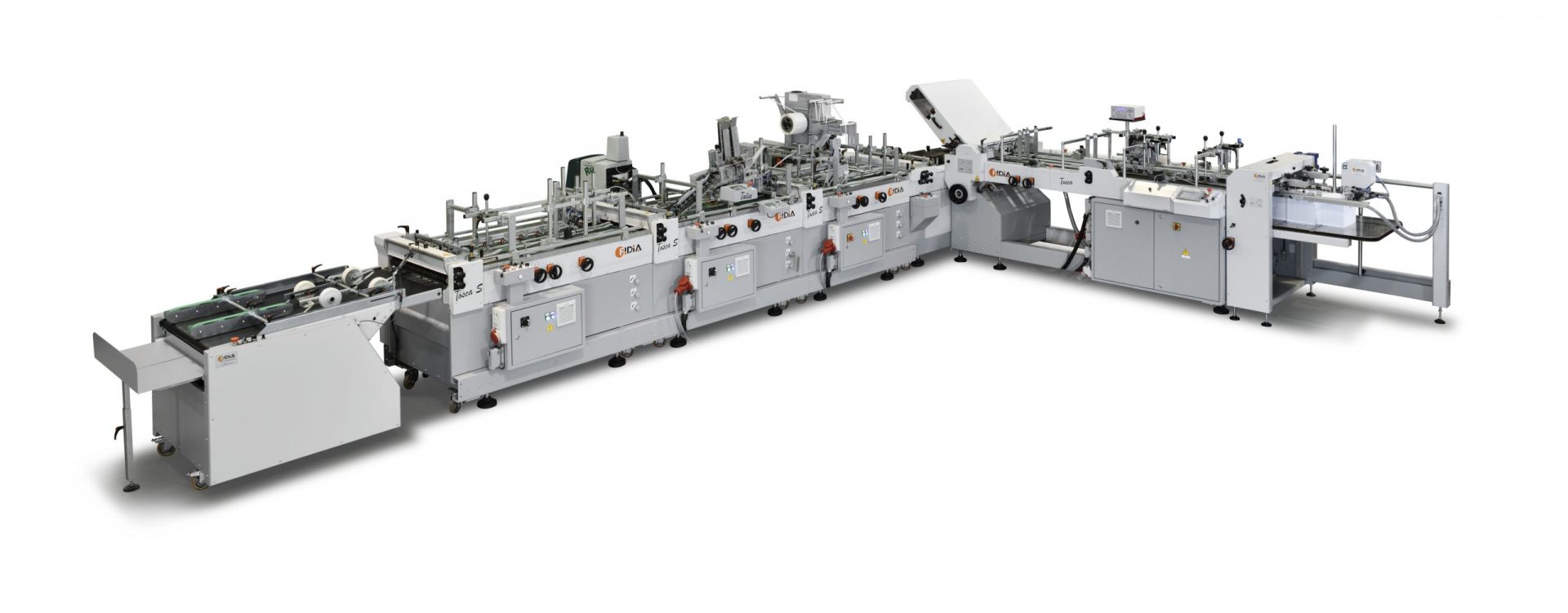 Máquina de fazer envelopes Macari-Fidia Tosca usada para produzir envelopes de comércio eletrónico resseláveis